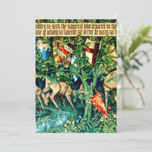 Medieval King Arthur William Morris Save The Date (Staand voorkant)