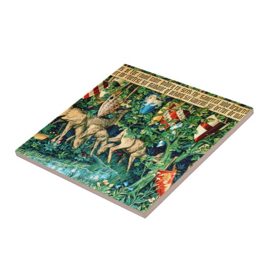 Medieval King Arthur William Morris Tegeltje (Zijkant)