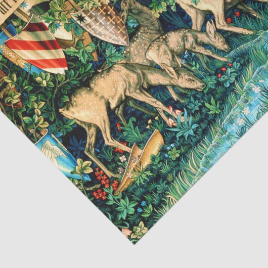 Medieval King Arthur William Morris Tissuepapier (Detail)