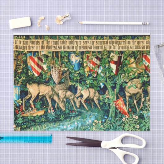 Medieval King Arthur William Morris Tissuepapier (Craft)