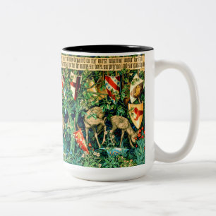 Medieval King Arthur William Morris Tweekleurige Koffiemok