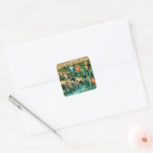 Medieval King Arthur William Morris Vierkante Sticker (Envelop)