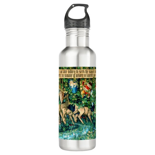 Medieval King Arthur William Morris Waterfles (Voorkant)