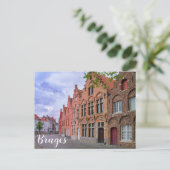 Medieval kleurrijke bakstenen in Brugge, België Briefkaart (Staand voorkant)