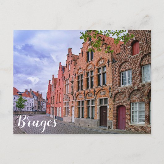 Medieval kleurrijke bakstenen in Brugge, België Briefkaart (Voorkant)