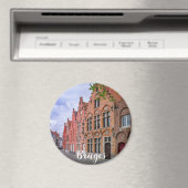 Medieval kleurrijke bakstenen in Brugge, België Magneet (Insitu (Vaatwasser))