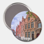 Medieval kleurrijke bakstenen in Brugge, België Magneet (Voorkant / Achterkant)