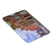 Medieval kleurrijke bakstenen in Brugge, België Magneet (Rechterzijde)