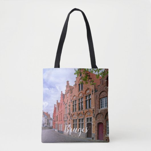 Medieval kleurrijke bakstenen in Brugge, België Tote Bag (Voorkant)