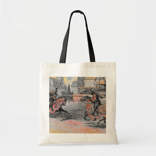 Medieval Knachten Jousting Bag Tote Bag (Voorkant)