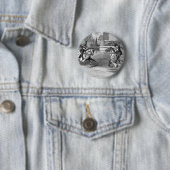 Medieval Knachten Jousting Ronde Button 5,7 Cm (In situ)