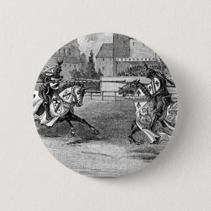 Medieval Knachten Jousting Ronde Button 5,7 Cm