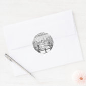 Medieval Knachten Jousting Ronde Sticker (Envelop)