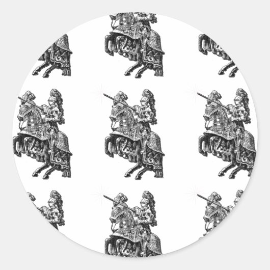 Medieval Knachten Knight Pattern Stickers (Voorkant)
