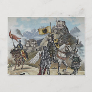Medieval Knachten Paarden Lions Castle Destiny Briefkaart