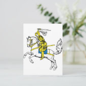 Medieval Knachten Paarden Lions Castle Party Desti Briefkaart (Staand voorkant)