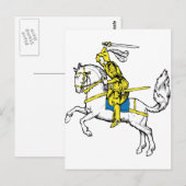Medieval Knachten Paarden Lions Castle Party Desti Briefkaart (Voorkant / Achterkant)