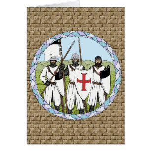 Medieval Knachten Templar Wenskaart