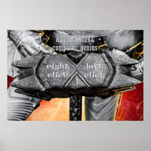 Medieval knight - Alternatieve Computer Genius Poster