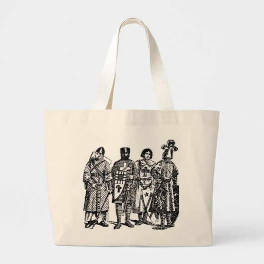 Medieval Knight Bag Grote Tote Bag (Voorkant)