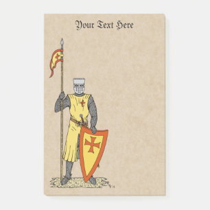 Medieval Knight begin 13e eeuw Post-it® Notes