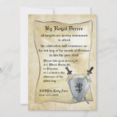 Medieval Knight Birthday Uitnodiging (Voorkant)