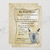 Medieval Knight Birthday Uitnodiging (Voorkant / Achterkant)