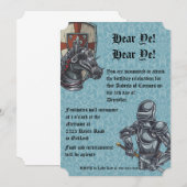 Medieval Knight Birthday Uitnodiging (Voorkant / Achterkant)