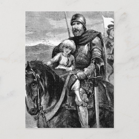 Medieval Knight Briefkaart (Voorkant)