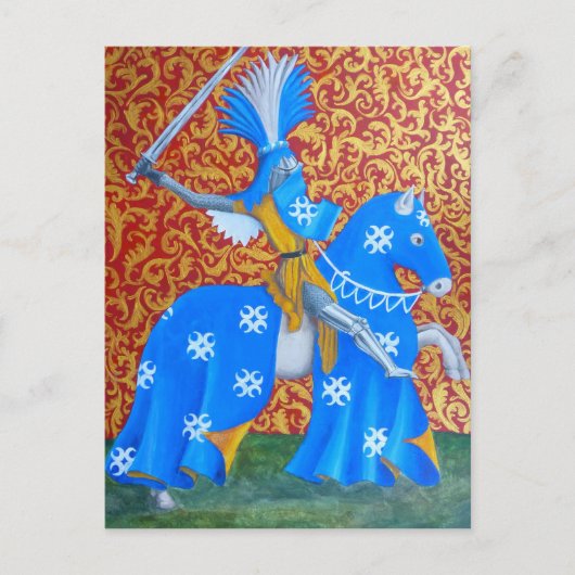 Medieval Knight Briefkaart (Voorkant)