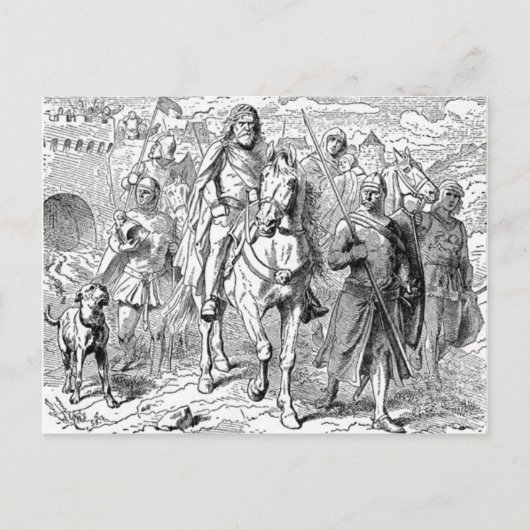 Medieval Knight Briefkaart (Voorkant)