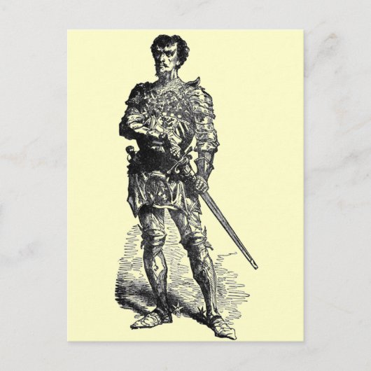 Medieval Knight Briefkaart (Voorkant)