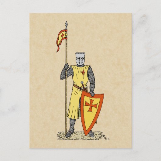Medieval Knight Early 13th Century Briefkaart (Voorkant)