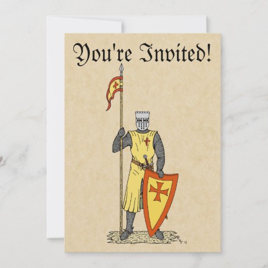 Medieval Knight Early 13th Century Kaart (Voorkant)