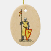 Medieval Knight Early 13th Century Keramisch Ornament (Achterkant)