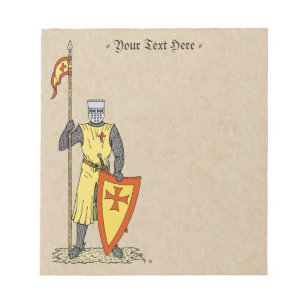 Medieval Knight Early 13th Century Notitieblok
