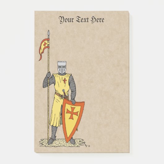 Medieval Knight Early 13th Century Post-it® Notes (Voorkant)