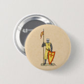 Medieval Knight Early 13th Century Ronde Button 5,7 Cm (Voorkant /achterkant)