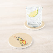 Medieval Knight Early 13th Century Zandsteen Onderzetter (Zijkant)