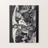 Medieval Knight en Dragon Legpuzzel (Verticaal)