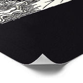 Medieval Knight en Dragon Poster (Hoek)