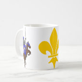 Medieval Knight en Fleur-de-Lis Mok (Voorkant links)