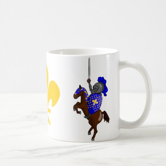 Medieval Knight en Fleur-de-Lis Mok (Rechts)