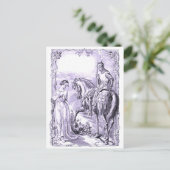 Medieval Knight en Lady Briefkaart (Staand voorkant)
