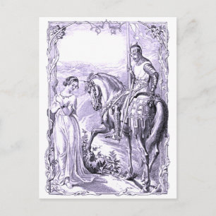 Medieval Knight en Lady Briefkaart