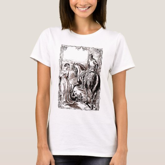 Medieval Knight en Shirt van zijn Lady History lov (Voorkant)