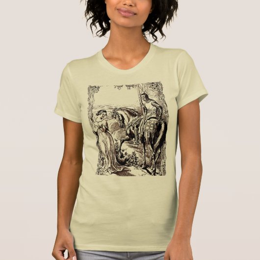 Medieval Knight en zijn Lady History-lover's Appar T-shirt (Voorkant)