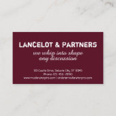 Medieval Knight Funny  Visitekaartje (Achterkant)