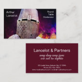 Medieval Knight Funny  Visitekaartje (Voorkant / Achterkant)