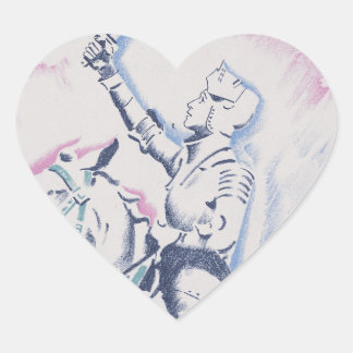 Medieval Knight Hart Sticker
